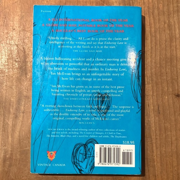 Book: Enduring Love by Ian McEwan Book - vintage 1998 fiction - Picture 2 of 5